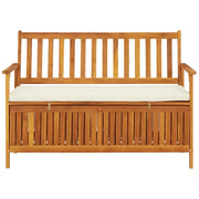 Cassapanca da Giardino in Legno Massello di Acacia 120x63x84 cm 44126