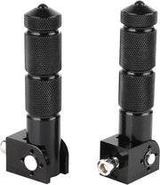 Pedali di Sostegno per Motocicletta 2 Pezzi elettrici Pedali in Alluminio con Superficie Antiscivolo 8mm Universali 90 Gradi Fissi Pieghevoli Barra di Supporto per Passeggero (Nero)