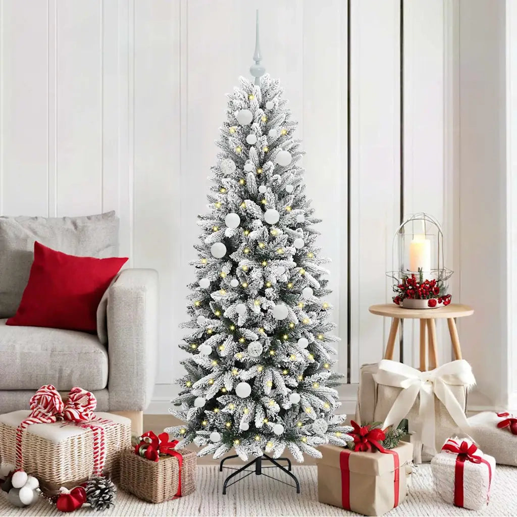 Albero di Natale artificiale con 150 LED Bianco 150 cm 3396036
