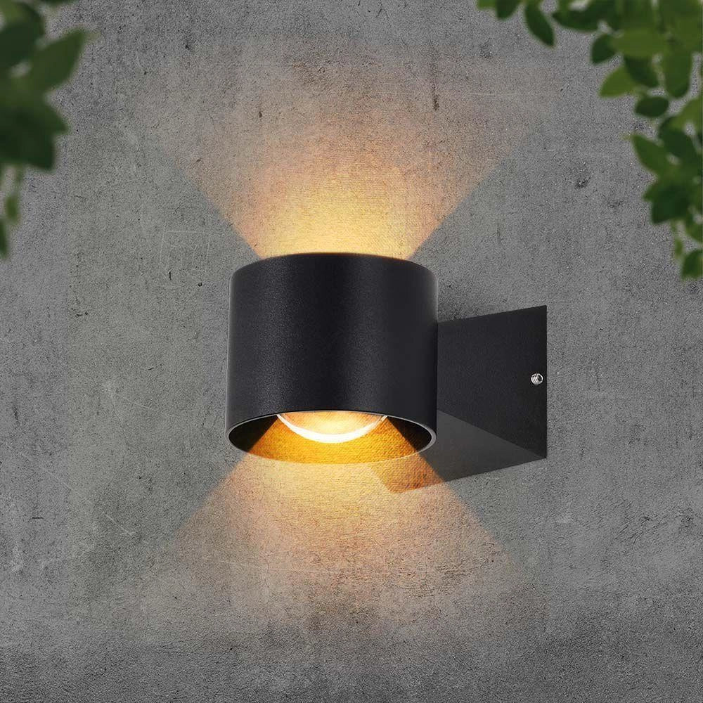V-TAC applique LED 5W su/giù nero IP65 VT-1179 3000K 465lm