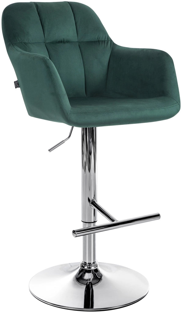Barhocker Natoma Samt chrom