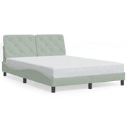 Letto matrimoniale | Letto per adulti | Giroletto senza Materasso Grigio Chiaro 140x200 cm Velluto