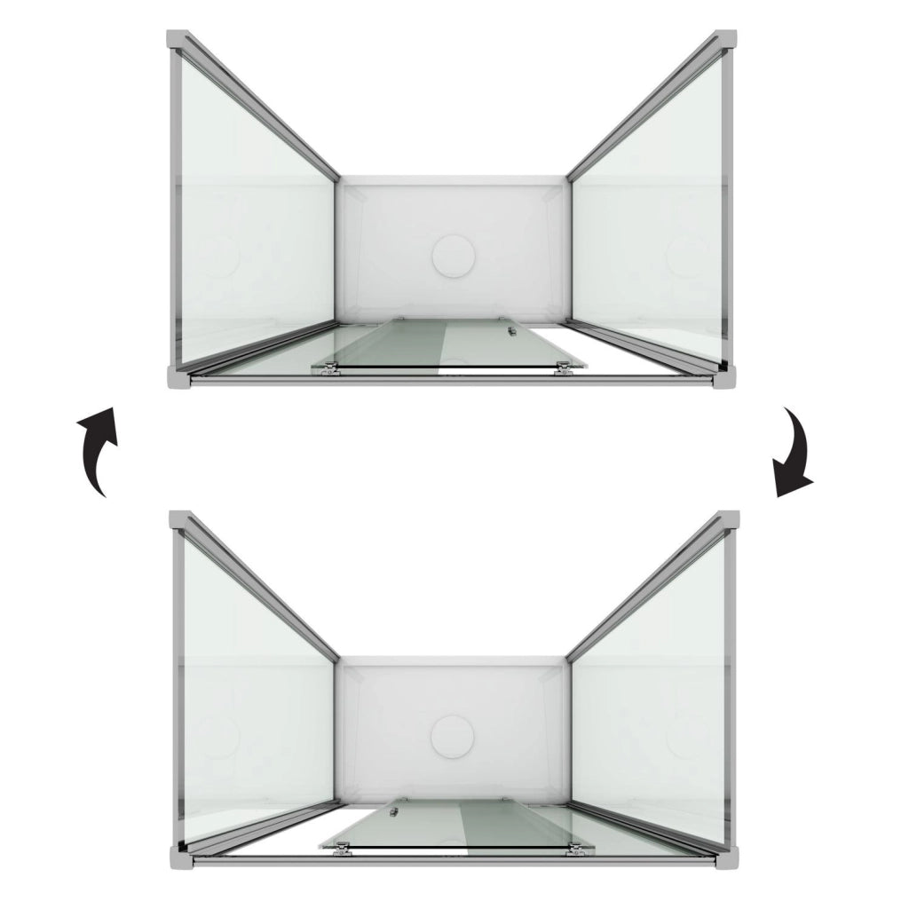 Box Doccia 3 lati 90x110x90 CM H198 trasparente mod. Young Trio 1 Anta P