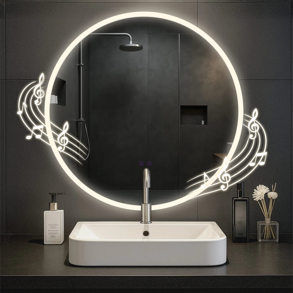 Specchio da bagno Laconia 80 con Bluetooth