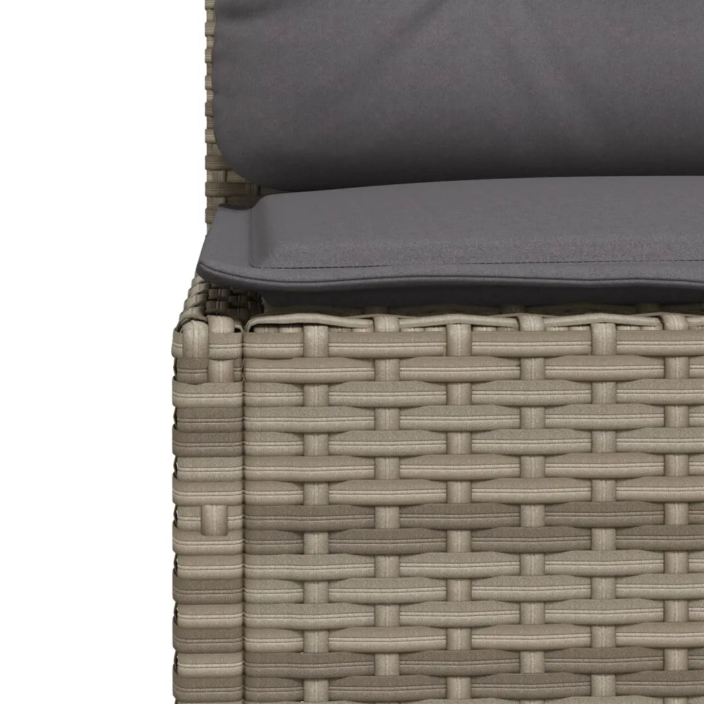 Set Divani da Giardino 11 pz con Cuscini in Polyrattan Grigio 3262056