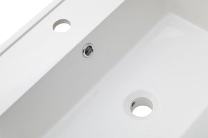 Lavabo da Incasso 101x46,5x2 cm in Resina TFTBianco Lucido