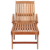 Lettino Prendisole con Cuscino in Massello di Teak Nero cod mxl 5653