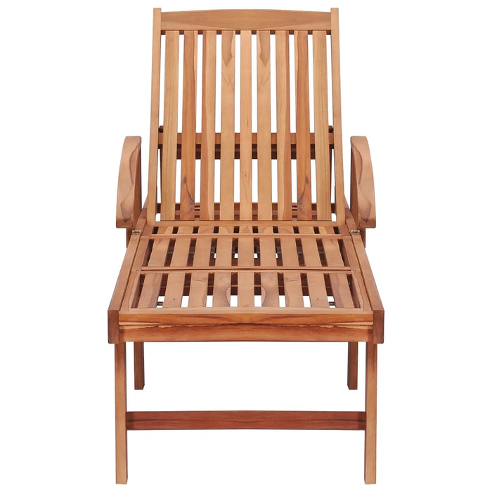 Lettino Prendisole con Cuscino in Massello di Teak Nero cod mxl 5653