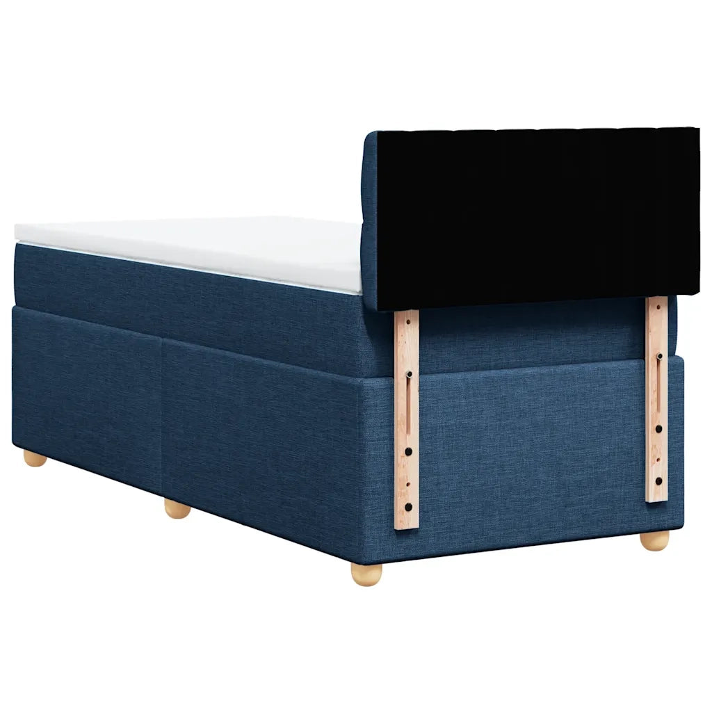 vidaXL Giroletto a Molle con Materasso Blu 90x200 cm inTessuto