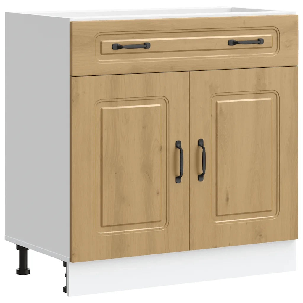 Base da Cucina Kalmar Rovere Artigianale in Legno Multistrato 853506