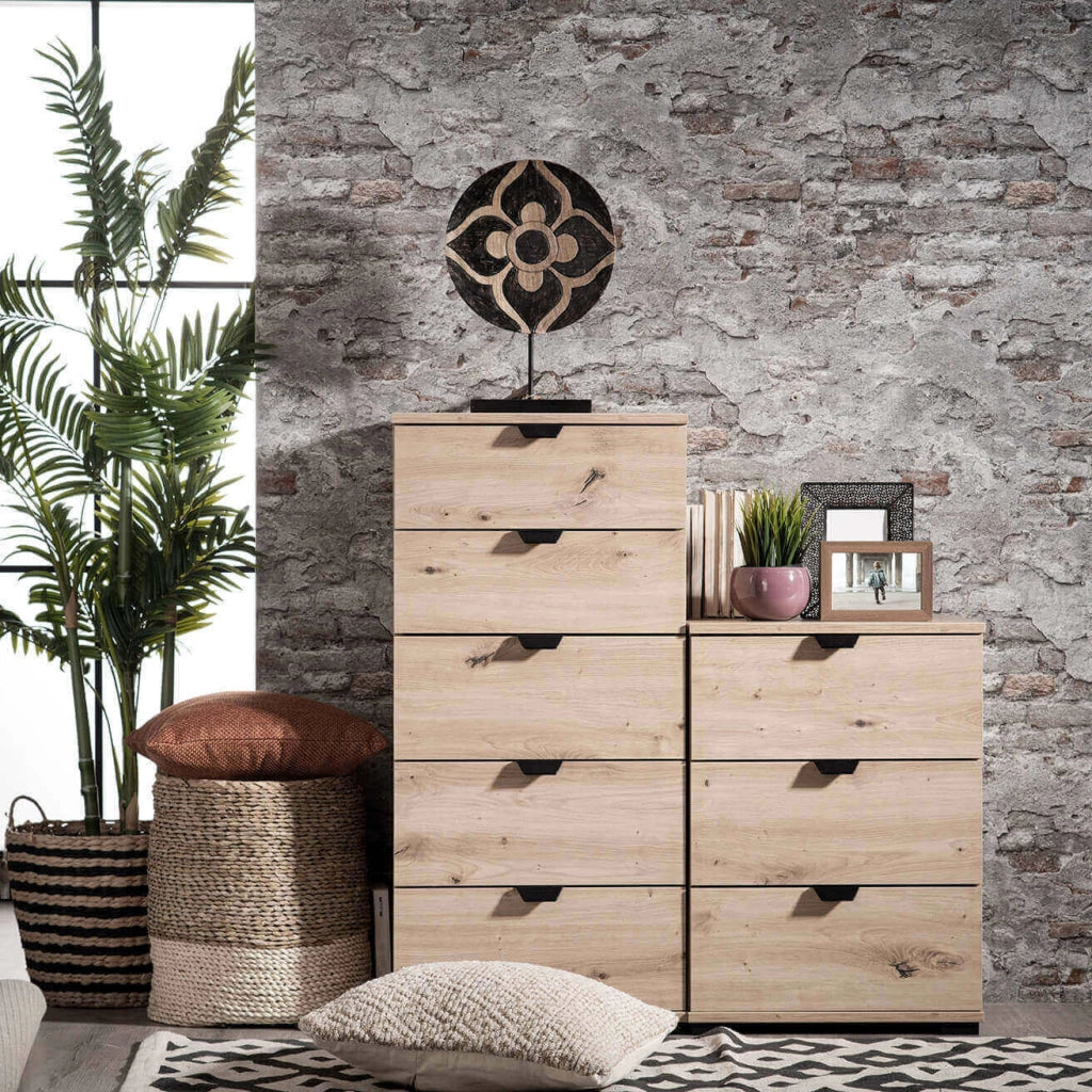 comodino moderno 3 cassetti cm 45x40x63 h - PLUS