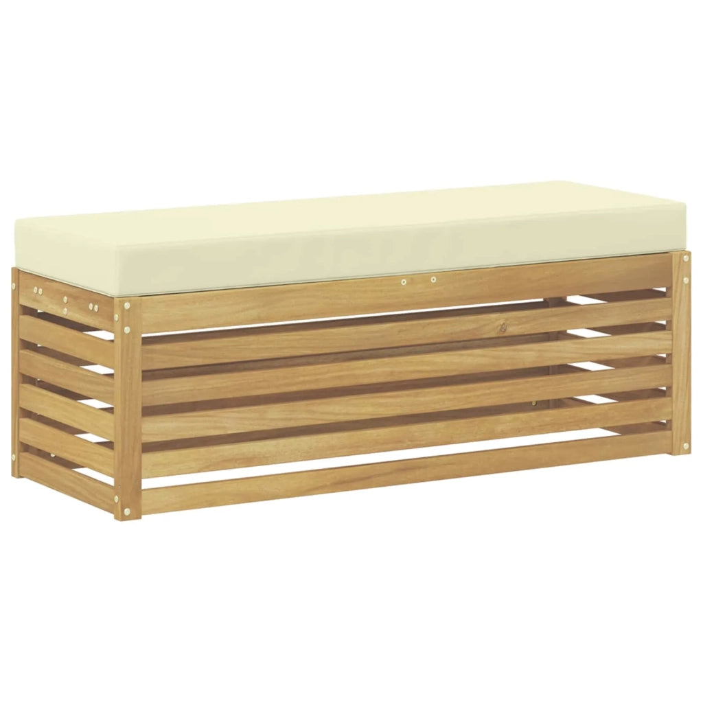 Set di divani da esterno-Sofa da giardino Bianco e Crema 115 x 43 x 45 cm