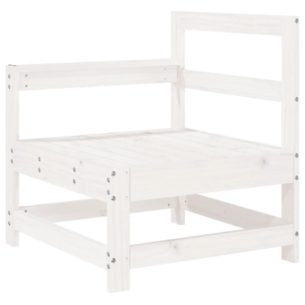 Set Divani da Giardino 7 pz Bianco in Legno Massello di Pino 3250977