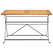 Tavolo da Giardino Pieghevole 120x70x74cm in Massello di Acacia 313159