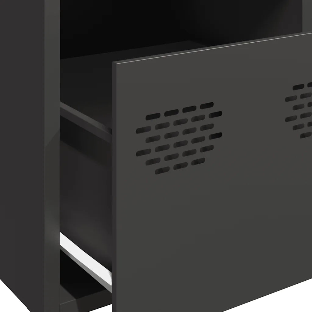 Credenza | Madia | Buffet da pranzo | Armadio da pranzo Nera 39x35x103,5 cm in Acciaio