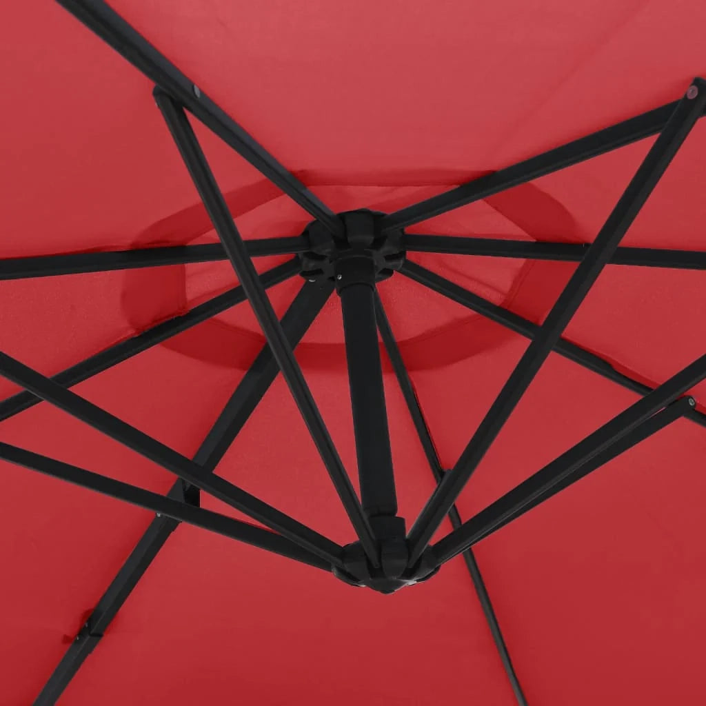 Ombrellone da esterno a parete 290 cm rosso vivo 02_0008701
