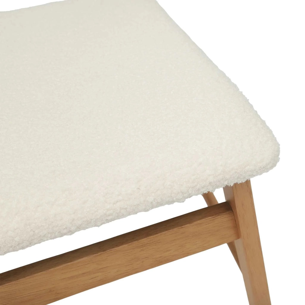 Sedia da pranzo 2 pcs Naturale e chiaro Legno di gomma solido