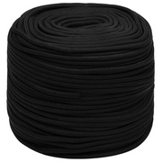 Corda da Lavoro Nera 6 mm 500 m in Poliestere 152816