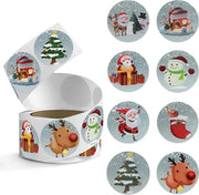 Sticker Natale Plus - 500 pezzi adesivi autoadesivi con motivi di regalo - decorazione natalizia per confezioni - adesivi festivi con diversi disegni