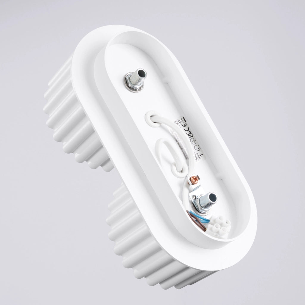 Plafoniera moderna bianca ovale 21cm 2xGX53 Pure Lume