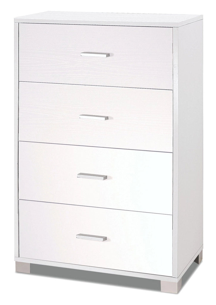 Mobile 4 Cassetti 70x112x41 cm Bianco Fiammato