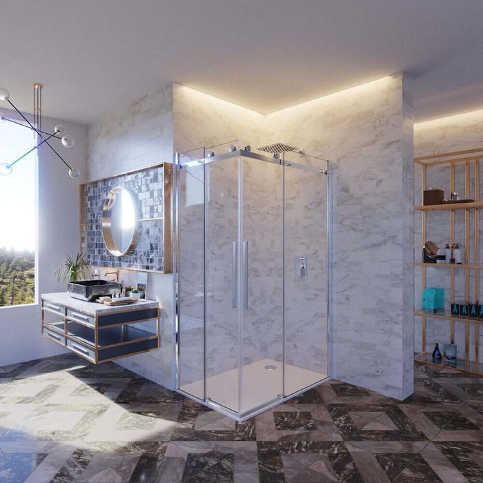 Box Doccia Doppia Anta Scorrevole Cristallo 8mm Anticalcare M2.0 - 70x90