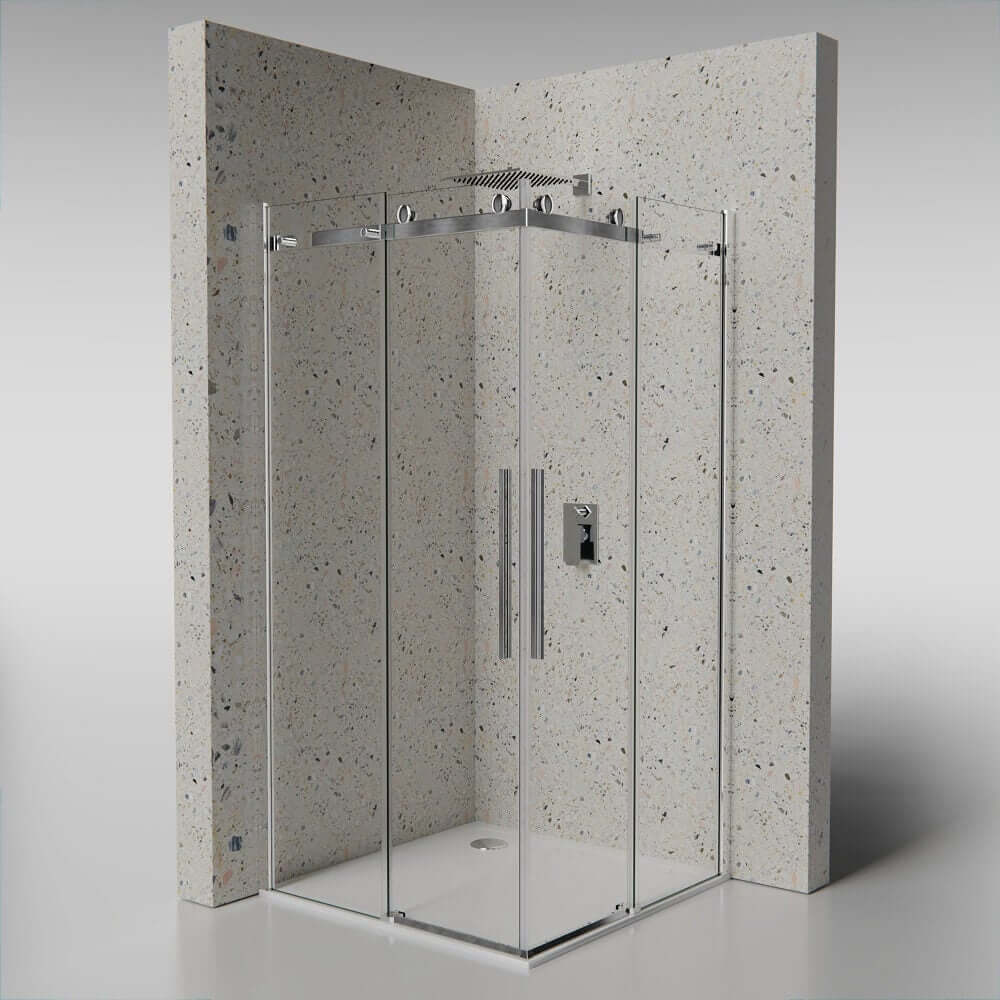 Box Doccia Doppia Anta Scorrevole Cristallo 8mm Anticalcare M2.0 - 80x120