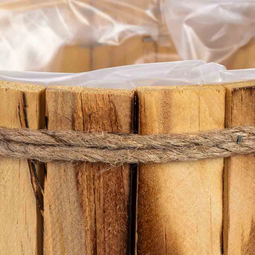 Cesto tondo in legno 19x19x10h cm