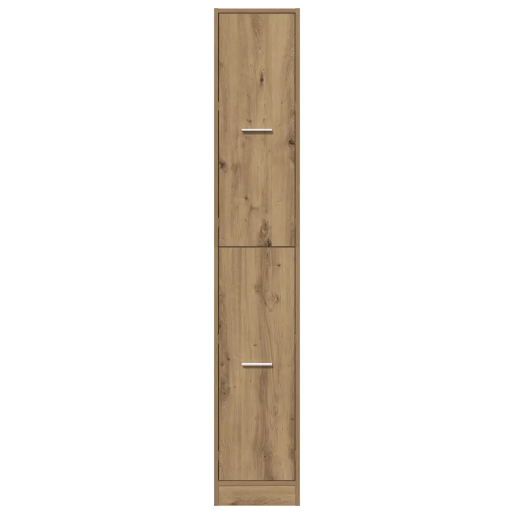 Armadietto da Farmacia Rovere 30x41x174,5 cm in Truciolato