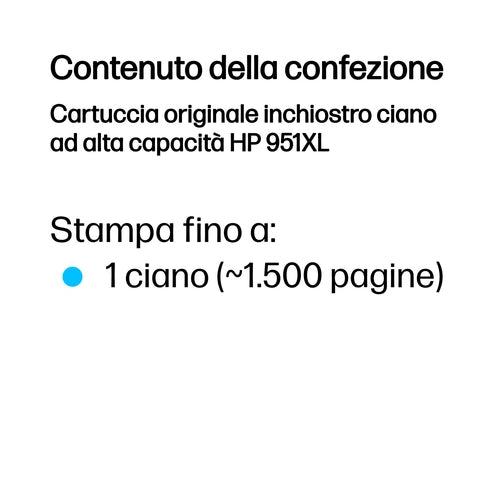 HP Cartuccia originale inchiostro ciano ad alta capacità 951XL