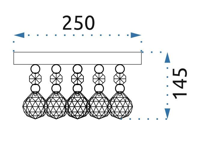 Lampada Da Soffitto APP780-7C Gold