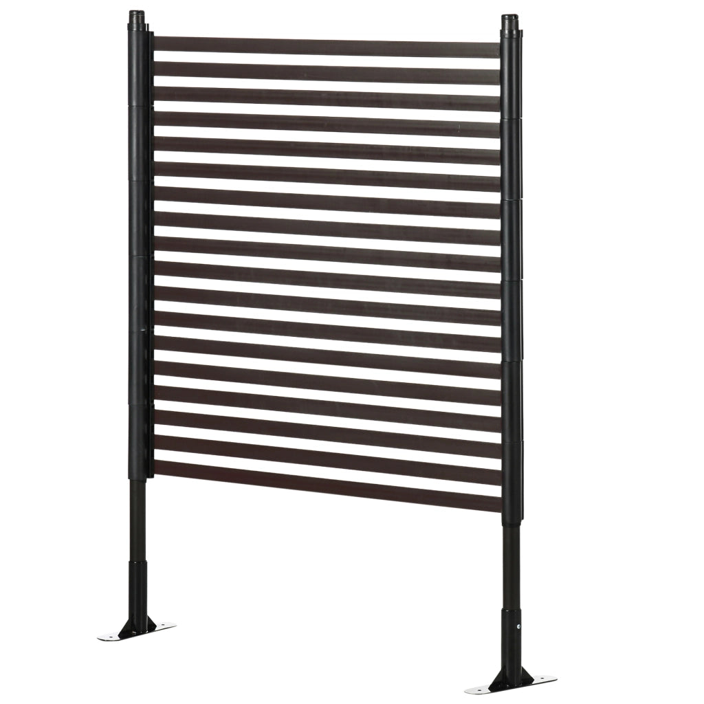 Pannello divisorio giardino metallo ¨C Zephmum ¨C Grigio 93x22x124 cm