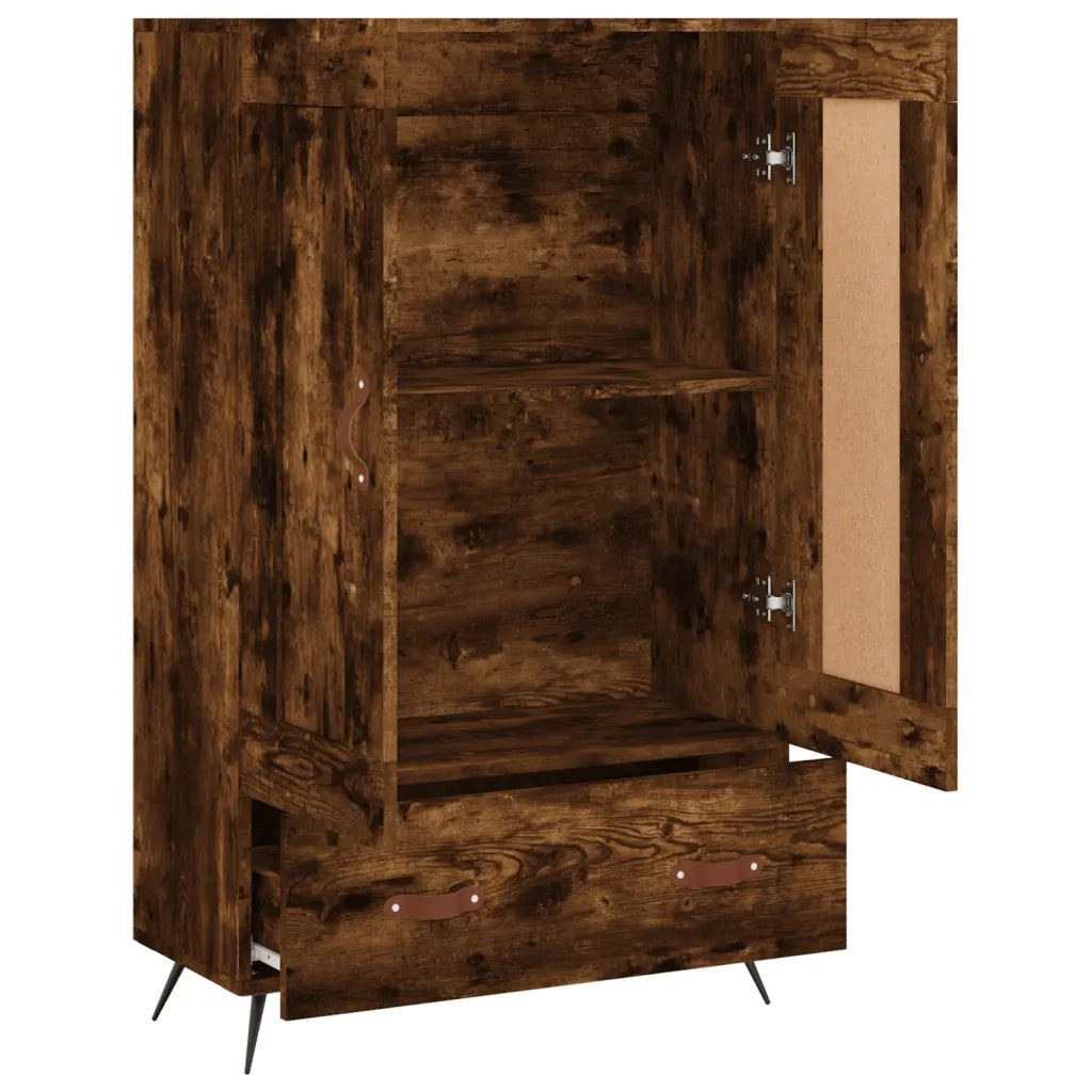 Credenza | Madia | Buffet da pranzo | Armadio da pranzo Rovere Fumo 69,5x31x115 cm in Legno Multistrato