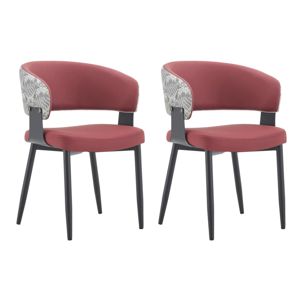 Sedia 96x59.5x40 cm con braccioli; schienale ergonomico in PU rosso