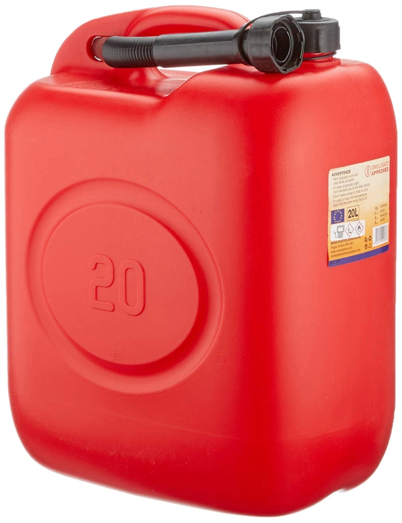 Tanica in Plastica Rossa per Carburanti da 20 l