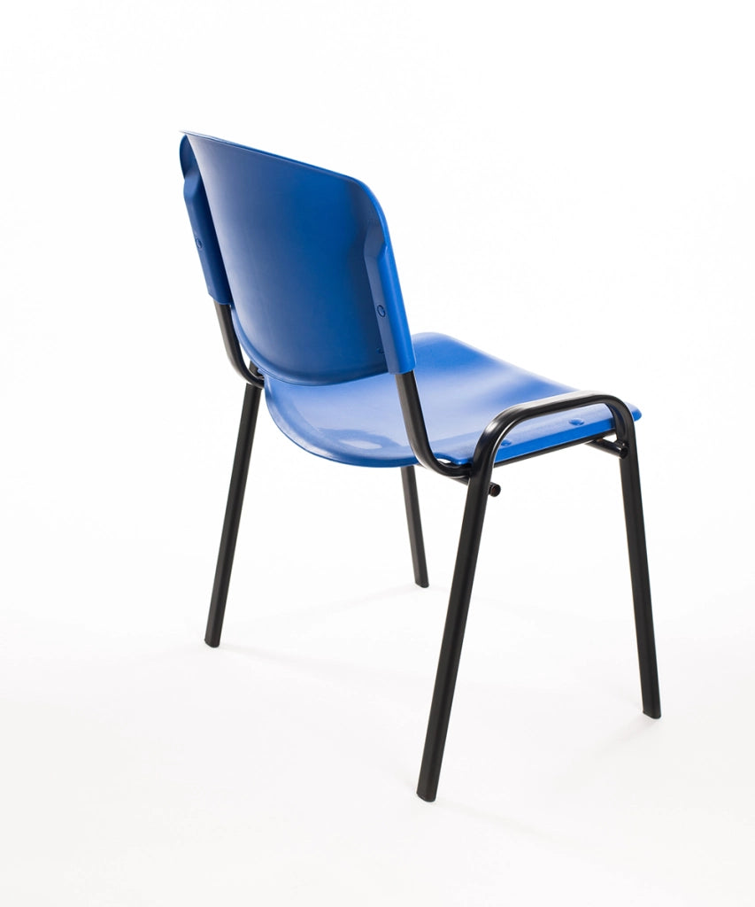 Set di 6 sedie per sala attesa ufficio studio conferenze riunione ospite impilabili in plastica blu