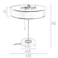 Lampada da tavolo in alluminio oro e alluminio nero