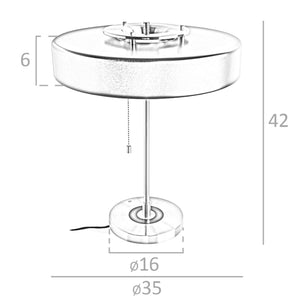 Lampada da tavolo in alluminio oro e alluminio nero