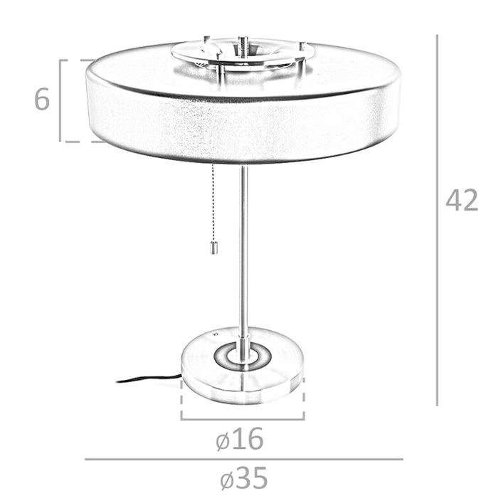 Lampada da tavolo in alluminio oro e alluminio nero