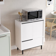 Credenza Vesanto a 3 Ante Mobile da Stoccaggio 91x75x36 cm Bianco [en.casa]
