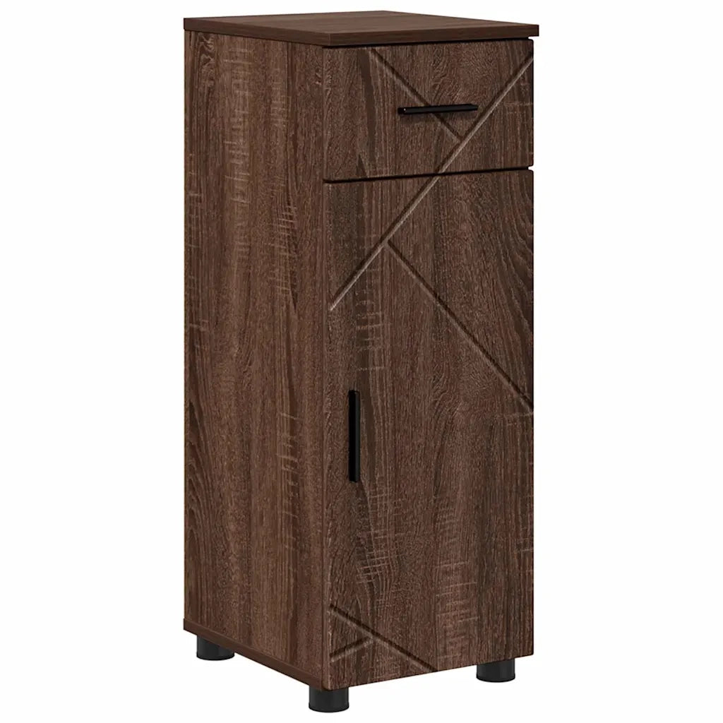 Mobile da Bagno | Armadio da bagno con cassetto Rovere Marrone 30 x 35 x 80 cm