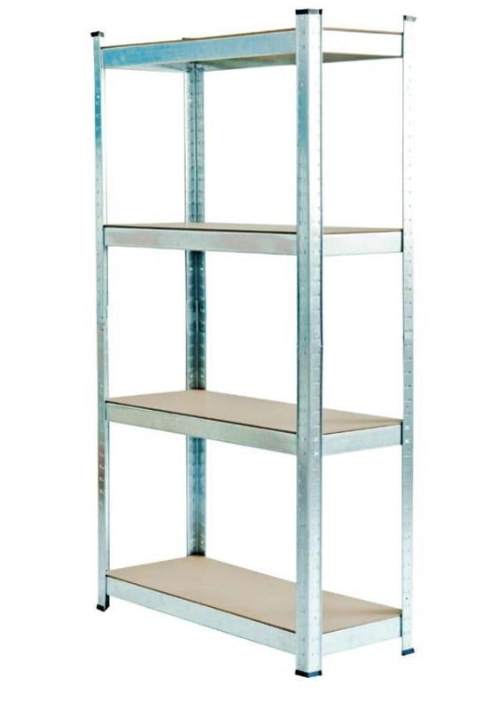 SCAFFALE IN MDF ZINCATO 4 RIPIANI 75 X 30 X H150 CM PORTATA MASSIMA 400 KG ADATTO COME MOBILE PORTA OGGETTI O SCAFFALE
