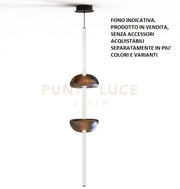 KIRA-SL Sospensione 1 luce led dimmerabile SDD 2800 - 5000 60W lumen3950 struttura nero diffusore bianco