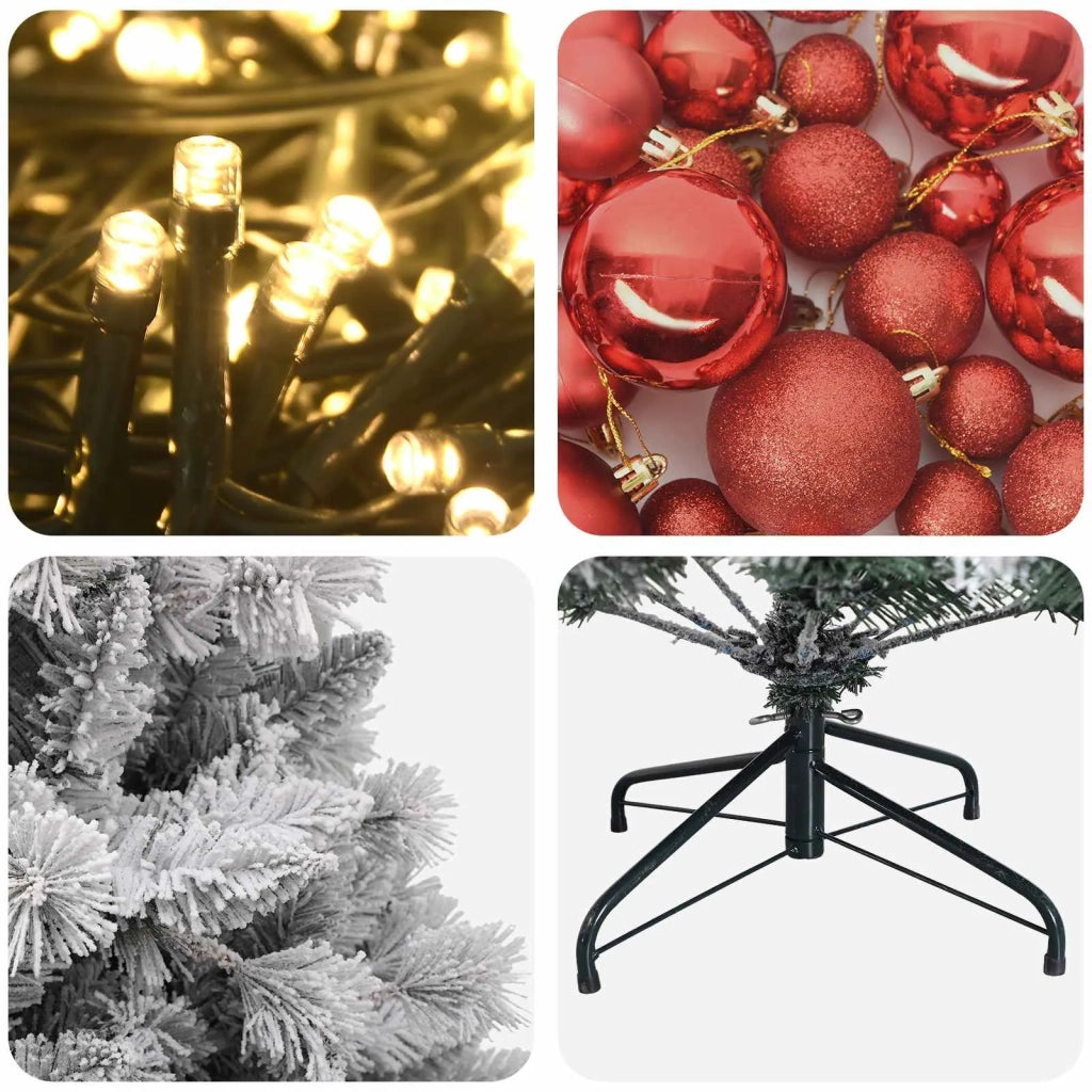 Albero di Natale Artificiale con Palline 240 cm 300 LED 3466810