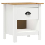 Set di 2 Comodini | Armadio da Notte | Mobiletto da notte Hill 46x35x49,5 cm Legno Massello di Pino