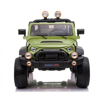 Macchina Elettrica per Bambini 2 Posti Ruote EVA Maxi Fuoristrada 12V Verde