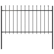 Recinzione da Giardino Woerden con Punta a Lancia in Acciaio 170x100 cm Nero 144925
