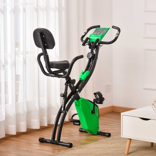 Cyclette Magnetica Pieghevole con Display LCD Verde