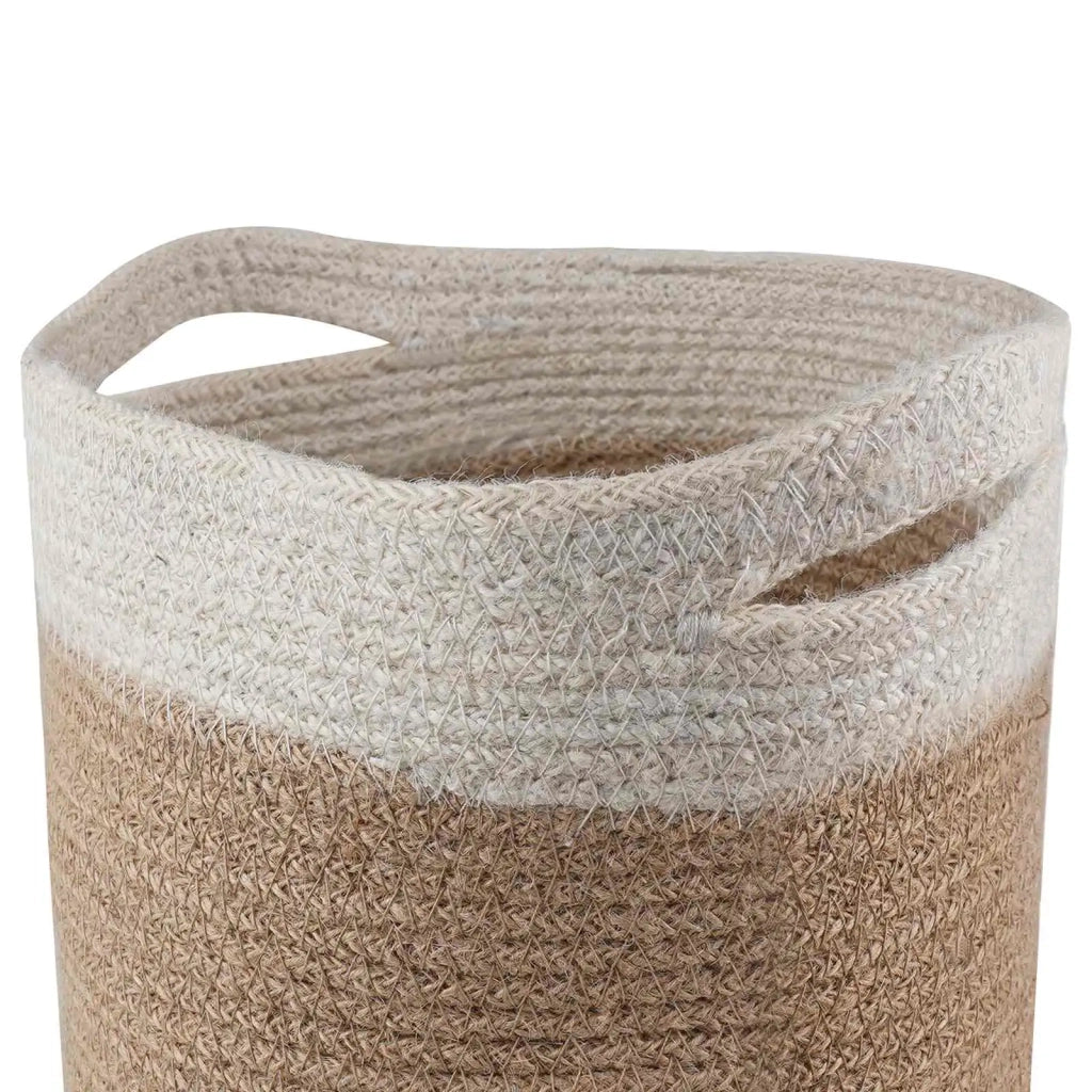 2 pz Set di Fioriere | Cassetta per fiori | Vasi per Piante Naturale e Bianco ? 21 x 21 cm