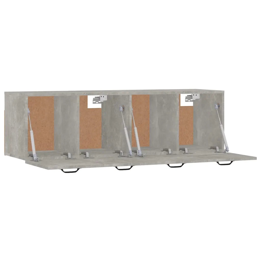 Armadietto a Muro | Mobili Parete 2 pz Grigio Cemento 80x35x36,5 cm in Multistrato